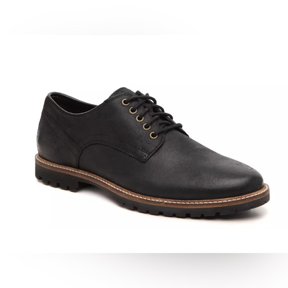 Cole Haan Men's Nathan Plain Toe Derby Black Nubuck Leather Comfort 10 M